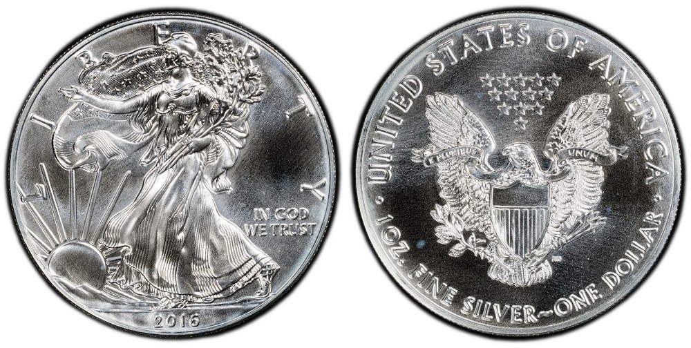 2016-P Philadelphia-struck Silver Eagle from the 30th Anniversary collector set with original packaging